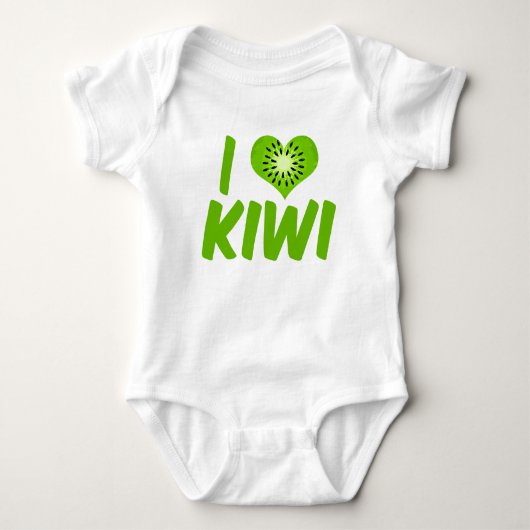 I Liebe Kiwi Baby Strampler (Vorderseite)