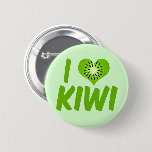 I Liebe Kiwi Button (Vorne & Hinten)