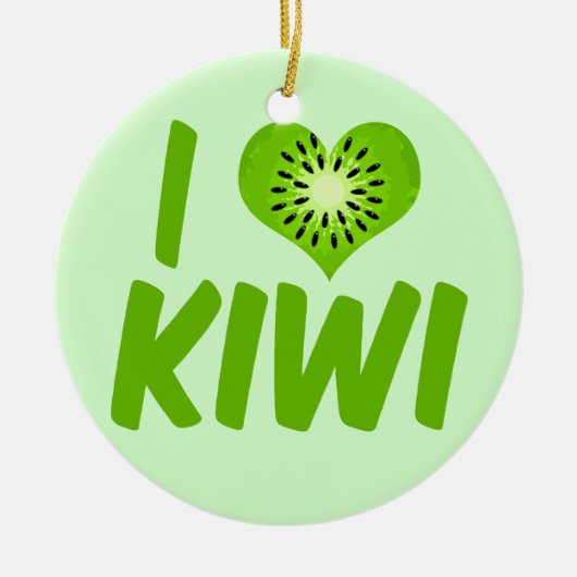 I Liebe Kiwi Keramik Ornament (Vorne)