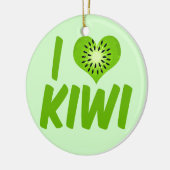 I Liebe Kiwi Keramik Ornament (Links)