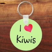 I Liebe Kiwis Schlüsselanhänger (Vorderseite)