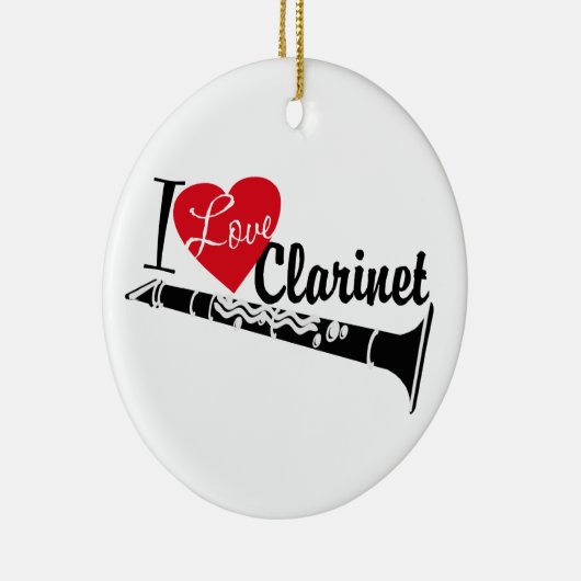 I Liebe Klarinette Marching Band Foto Keramikornament (Rechts)