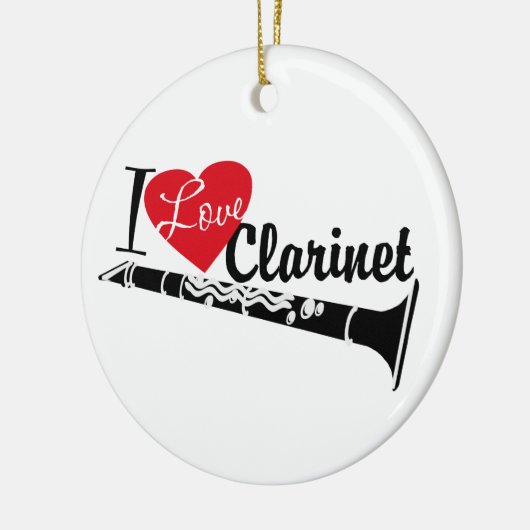 I Liebe Klarinette Marching Band Foto Keramikornament (Links)