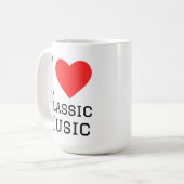 I Liebe Klassik Kaffeetasse (Vorderseite Links)