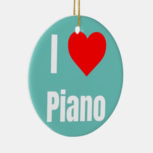 I Liebe Klavier Herzgeschenke für Männer Frauen Ki Keramik Ornament (Rechts)