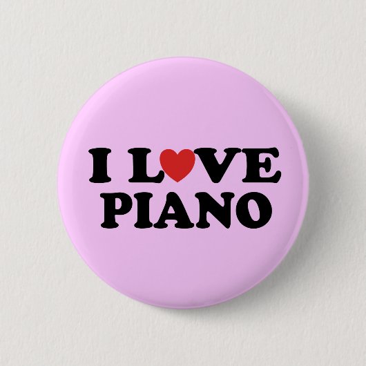 I Liebe-Klavier-Knopf Button (Vorderseite)