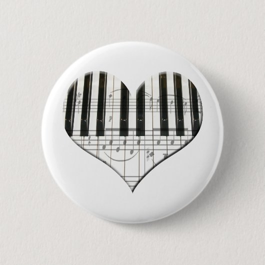 I Liebe-Klavier oder Organ-Musik-Herz-Tastatur Button (Vorderseite)