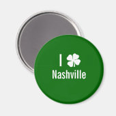I Liebe (Kleeblatt) Nashville St Patricks Day Magnet (Vorderseite/Rückseite)