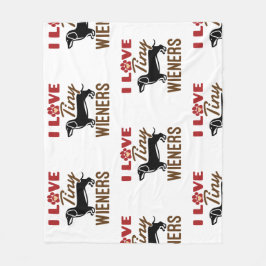 I Liebe Kleine Dackeln Miniatur Dackel Dackel Fleecedecke