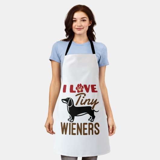 I Liebe Kleine Dackeln Miniatur Dackel Dackel Schürze (Getragen)