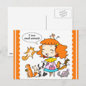I Liebe Kleintiere Postkarte (Vorne/Hinten)
