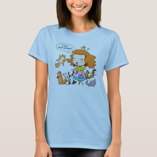 I Liebe Kleintiere T-Shirt (Vorderseite)