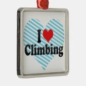 I Liebe-Klettern Silbernes Ornament (Rechts)