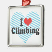 I Liebe-Klettern Silbernes Ornament (Links)