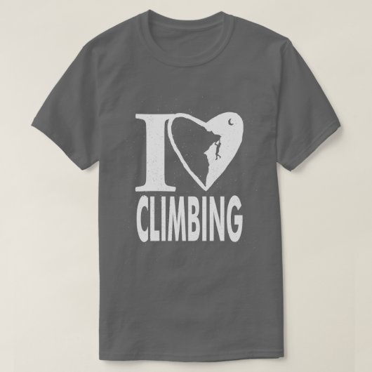 I Liebe Klettern T-Shirt (Design vorne)