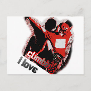 I Liebe Kletterscheibe Postkarte