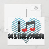 I Liebe Klezmer Postkarte (Vorne/Hinten)