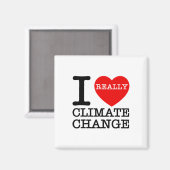 I Liebe Klimawandel Herz Glol Erwärmung Sonnensche Magnet (Vorderseite/Rückseite)