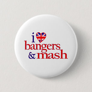 I Liebe-Knallkörper und Brei Button