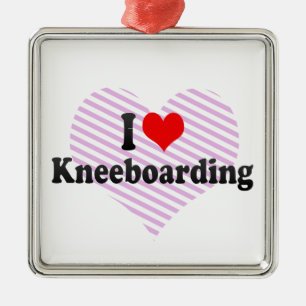 I Liebe Kneeboarding Ornament Aus Metall