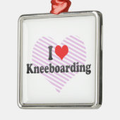 I Liebe Kneeboarding Ornament Aus Metall (Links)