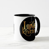 I Liebe Knittern Garnknitter Geschenk Kaffee Tasse (VorderseiteRechts)