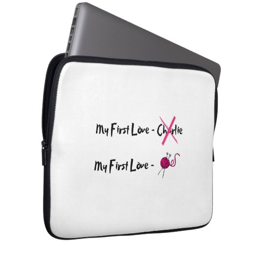 I Liebe Knittern Laptopschutzhülle (Vorne Rechts)