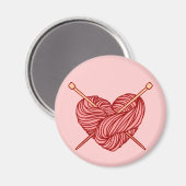 I Liebe Knittern Magnet (Vorderseite/Rückseite)