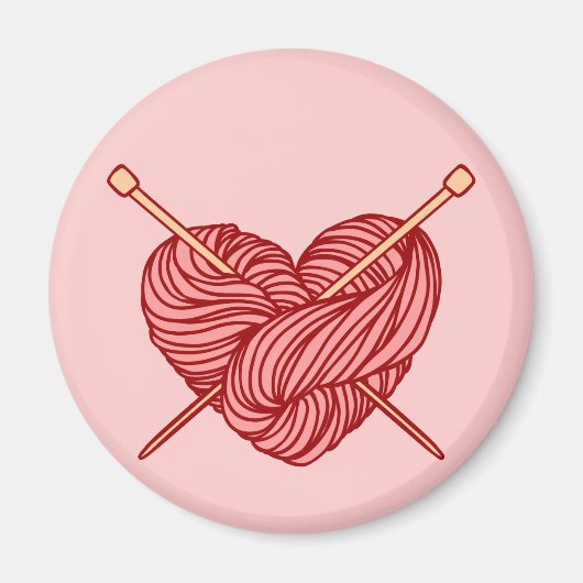 I Liebe Knittern Magnet (Vorne)