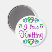 I Liebe Knittern Magnet (Vorderseite/Rückseite)