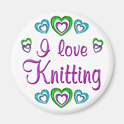 I Liebe Knittern Magnet (Vorne)