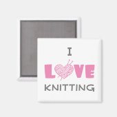 I Liebe Knittern Magnet (Vorderseite/Rückseite)
