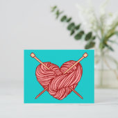 I Liebe Knittern Postkarte (Stehend Vorderseite)