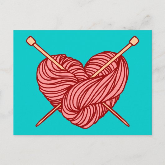 I Liebe Knittern Postkarte (Vorderseite)
