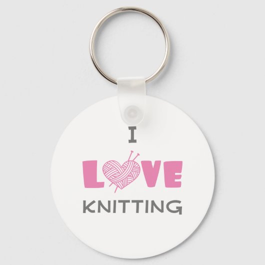 I Liebe Knittern Schlüsselanhänger (Vorderseite)