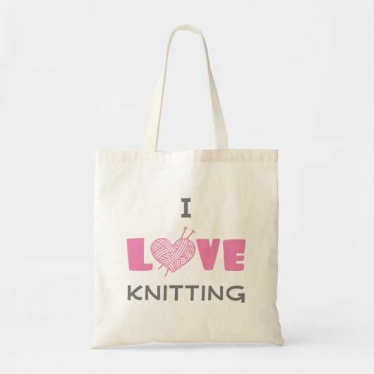 I Liebe Knittern Tragetasche (Vorne)