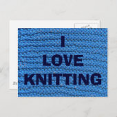 I LIEBE KNITTING POSTKARTE (Vorne/Hinten)