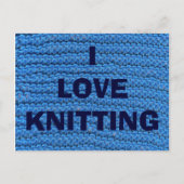 I LIEBE KNITTING POSTKARTE (Vorderseite)