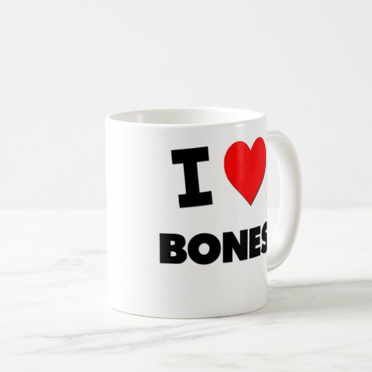 I Liebe-Knochen Kaffeetasse (VorderseiteRechts)