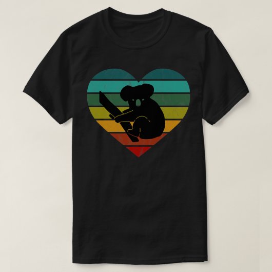 I Liebe Koala Bears Retro Herz T-Shirt (Design vorne)