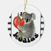 I Liebe-Koala Keramik Ornament (Links)