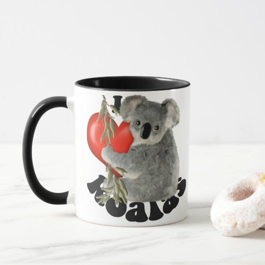 I Liebe-Koala Tasse (Mit Donut)