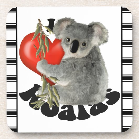 I Liebe-Koala Untersetzer (Vorderseite)
