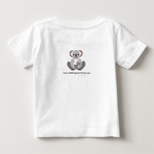 I Liebe KOALAS - Aussie wild lebende Tiere - Marsu Baby T-shirt (Rückseite)