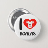 I Liebe Koalas Button (Vorne & Hinten)