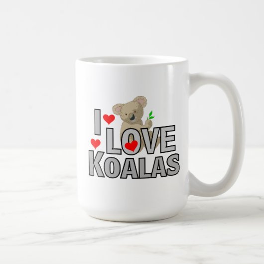 I Liebe Koalas Kaffee Tasse (Rechts)