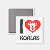 I Liebe Koalas Magnet (Vorderseite/Rückseite)