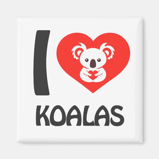 I Liebe Koalas Magnet (Vorne)