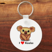 I Liebe Koalas Schlüsselanhänger (Vorderseite)