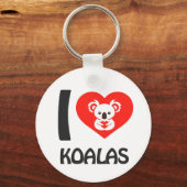 I Liebe Koalas Schlüsselanhänger (Rückseite)